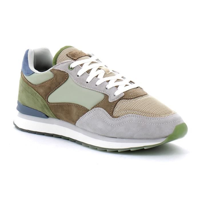 Hoff Baskets homme HOFF - modèle Kaki - Cuir - Lacets