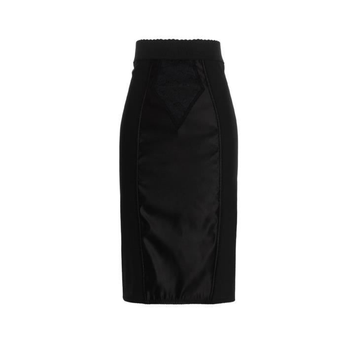 depot vente de luxe en ligne DOLCE & GABBANA jupe crayon en laine stretch noire