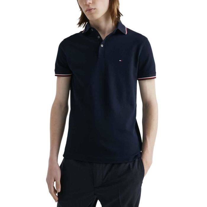 Polo tommy hilfiger homme bleu marine hotsell