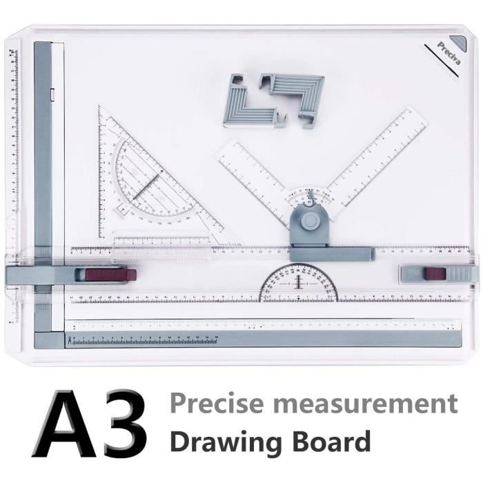Planche à Dessin A4 ESynic Avec Règle Parallèle Et Angle Réglable - Idéale Pour Étudiants, Architectes Et Ingénieurs