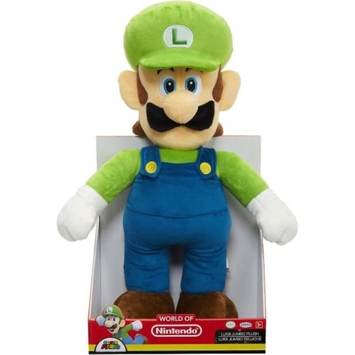 Peluche Géante Luigi - MARIO - 50 cm - Garçon - A partir de 3 ans