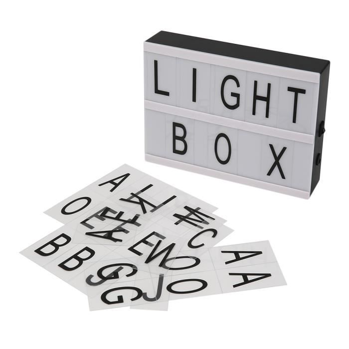 Enseigne Boite Cinematique Lumineuse A5 Led 96 Lettres Cinema Pour Decorer Anniversaire Mariage Famille Boutique Chambre Achat Vente Enseigne Boite Cinematique Cdiscount