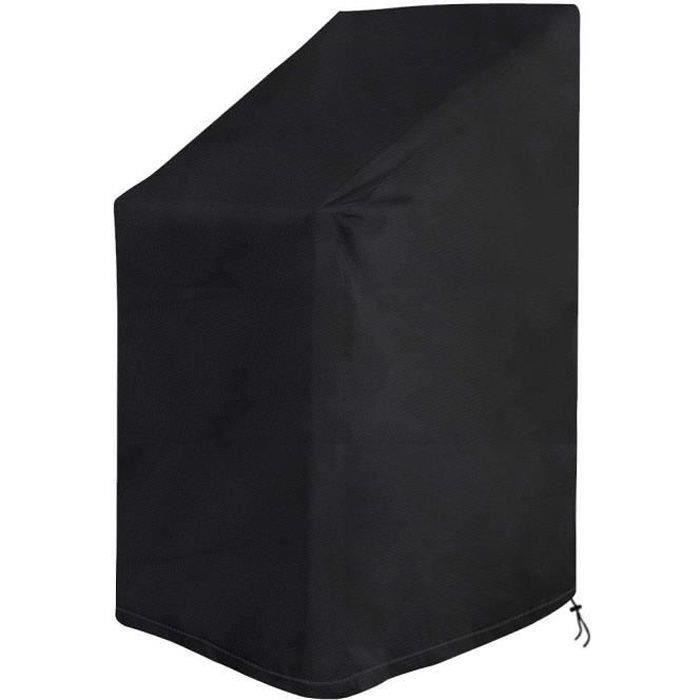 Housse de Protection - PZCC - Chaise de Jardin - Imperméable - 420D Oxford - Noir - 65x65x80-120cm