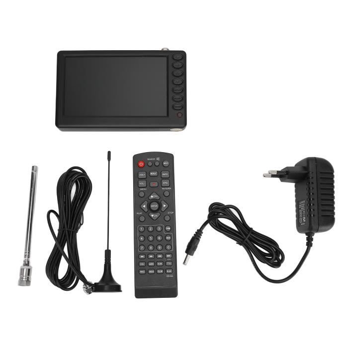 Qiilu TV Portable 5 Pouces ISDB T Rechargeable 1080P Mini Télévision
