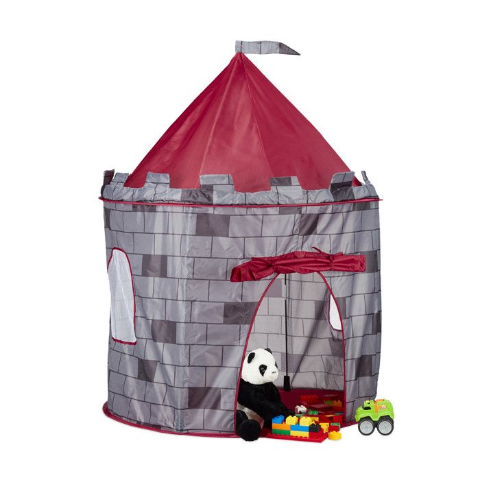 Tente De Jeu Enfants Camion De Pompiers - Pop-up, 70x110x70 Cm, Pour Intérieur/extérieur, Dès 3 Ans