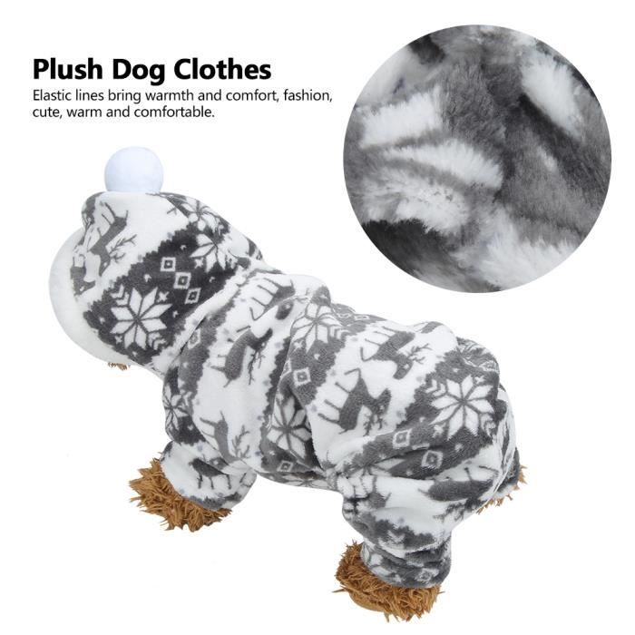 Comparer les prix de SALUTUYA vêtements pour animaux de compagnie Vêtements pour chiens en peluche doux d'automne et d'hiver Sweats animalerie blouson