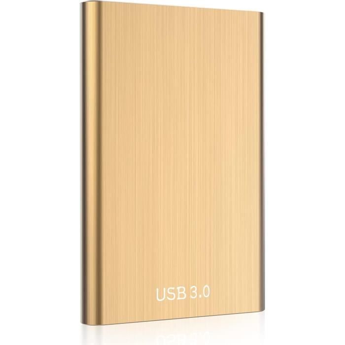 Disque Dur Externe Portable USB 3.0 - 80 Go à 2 To, Boîtier Métal - Compact, Rapide, Plug & Play - Pour PC, Mac