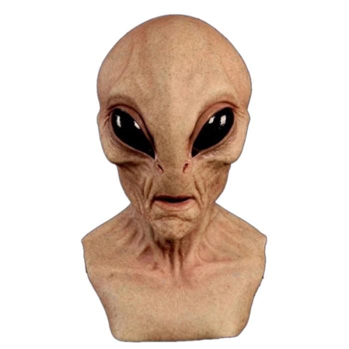 Toussaint Effrayant Latex UFO Grands Yeux Alien Pleine TêTe Masque de FêTe pour Adultes Mascarade Costume FêTe Cosplay Alien Masque