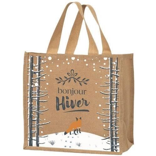 Cabas en jute SPHERE Bonjour Hiver 37 x 23 x 36 cm