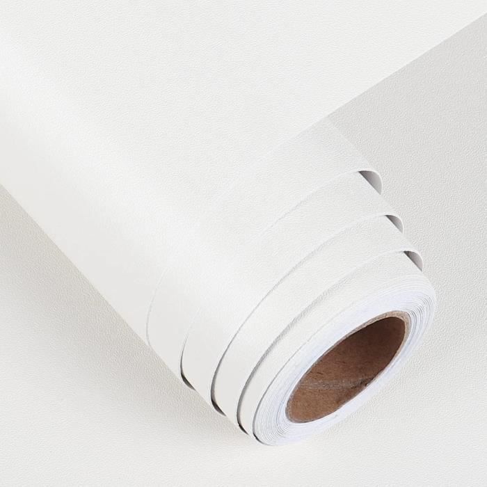 FunStick Papier Adhesif pour Meuble Blanc Mat 40CM x 6M Rouleau Adhesif  Decoratif Autocollant Meuble Peler et Coller Revêtement 285 - Cdiscount  Bricolage