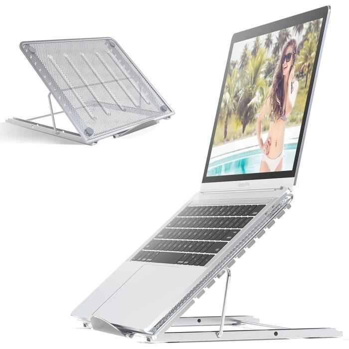Support Ordinateur Portable Réglable - Pliable Et Ventilé - Pour 11-15 Pouces - Anti-dérapant