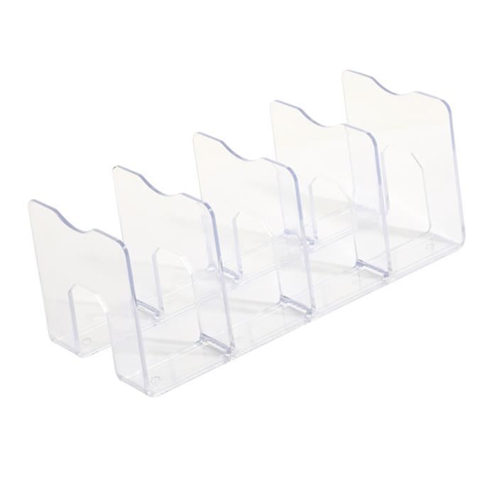 Porte-revues Mural Acrylique Transparent - 3 étages - 45cm De Long - Pour Magazines, Brochures, Livres