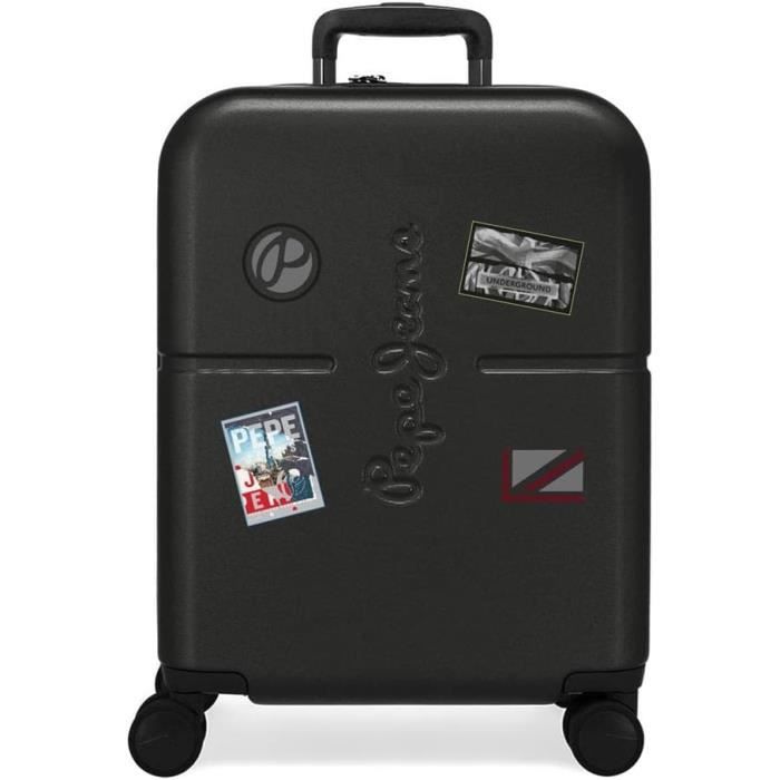 Chest Valise De Cabine Noire 40 X 55 X 20 Cm Rigide Abs Fermeture Tsa chest-valise-de-cabine-noire-40-x-55-x-20-cm-rigide-abs-fermeture-tsa