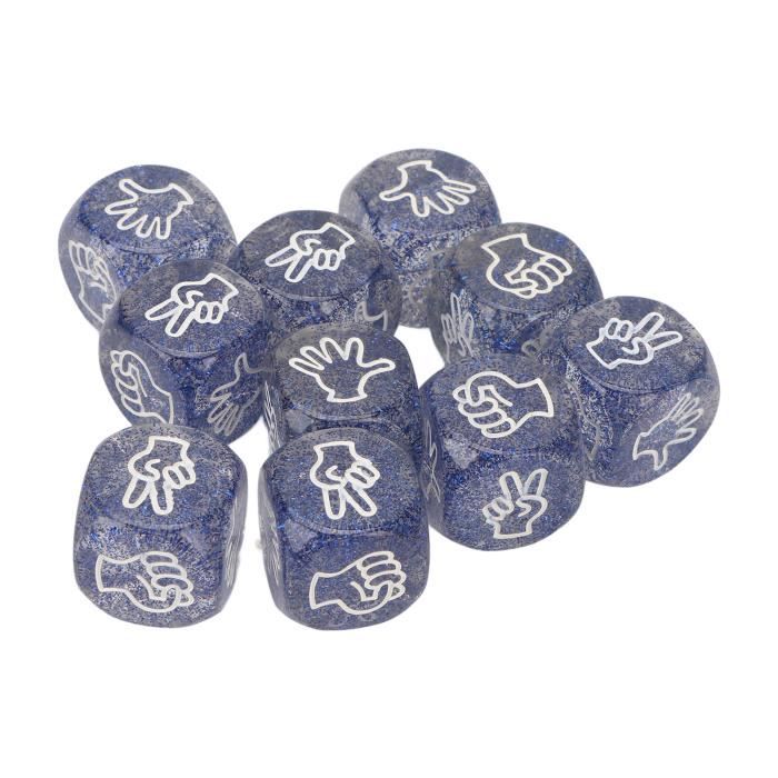 Lot De 10 Dés Transparents à 6 Faces – 16 Mm – Couleur Rose – Acrylique – Pour Jeux De Société Et TRPG