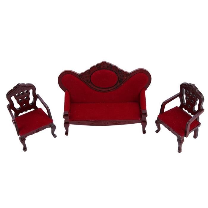 VGEBY Mini canapé Maison de poupée, Accessoires de décoration de Maison de poupée Motif de Fleur Mini Meubles canapé Double pour poupée à l'échelle 1/12 VGEBY Mini canapé Maison de poupée, Accessoires de décoration de Maison de poupée Motif de Fleur Mini Meubles canapé Double pour poupée à l'échelle 1/12