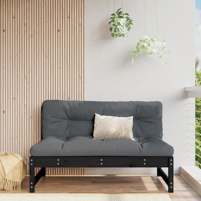 vidaXL Canapé central 120x80 cm bois de pin massif canapé de jardin siège de jardin siège d'extérieur canapé 825730