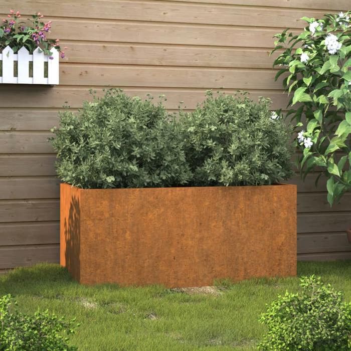vidaXL Jardinière Pot de Fleurs de Jardin Bac à Plantes de Terrasse Boîte de Plantation d'Extérieur pour Légumes Herbes 821556 - vue 2