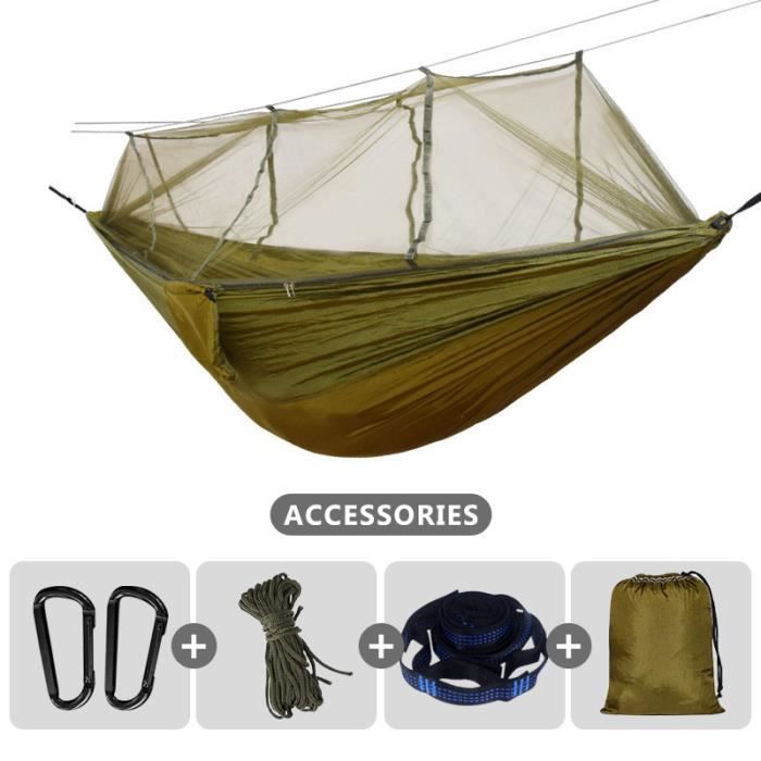 Camping d&extrieur - Hamac parachute portable super lger avec deux sangles d&arbre - En nylon