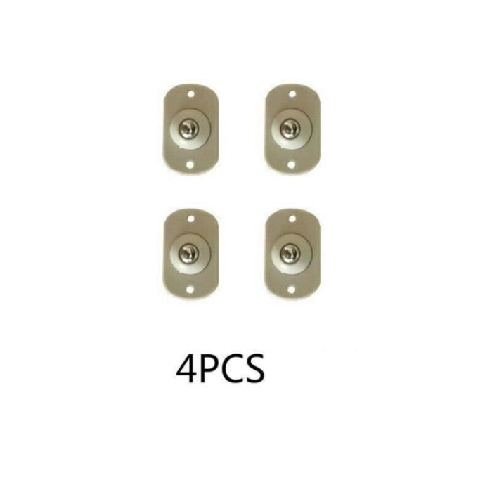 4 Roulettes Adhésives 360° - Poulies Collantes Pour Rangement De Canettes (Noir) - Neuf