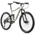 Vélo électrique VTT musculaire tout suspendu Leader Fox Harper 2021 - Argenté/noir - 185 cm-1