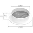Grille d'aération KOTARBAU diamètre 125 mm rond en plastique blanc avec moustiquaire, grille de protection contre les intempéries-1