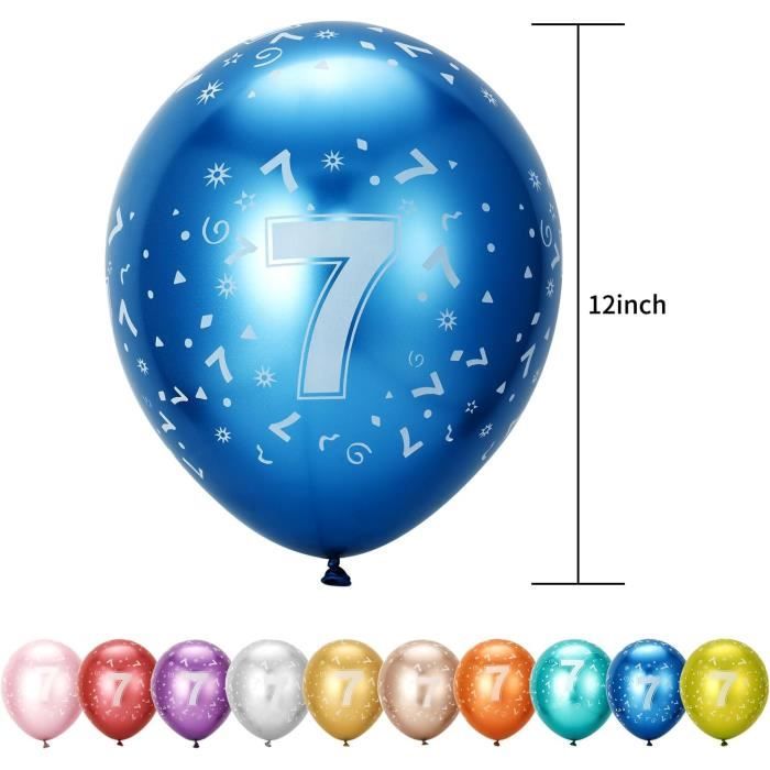 Ballon anniversaire 7ans (x8) REF/BA1007