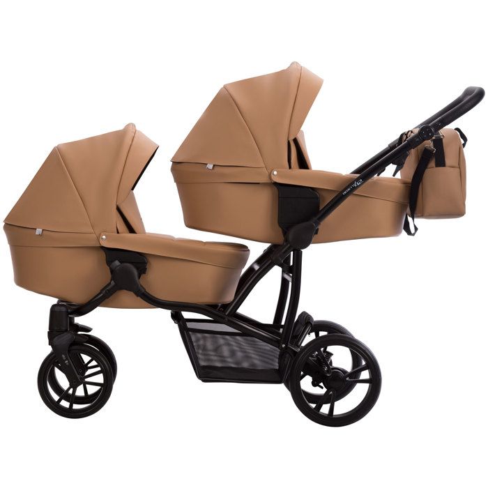 Poussette combinee 2 en 1 pour jumeaux Bebetto42 PRO nouvelle version 2024 Camel 2 nacelles 2 hamacs. Cdiscount Puericulture Eveil bebe