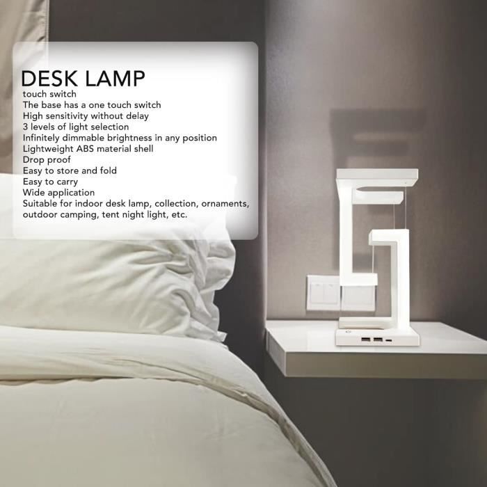 Réveil à Lévitation Magnétique Avion Miniature - Horloge Numérique LED Avec Affichage Température - Déco Bureau Technologie Unique Et Anti-Stress