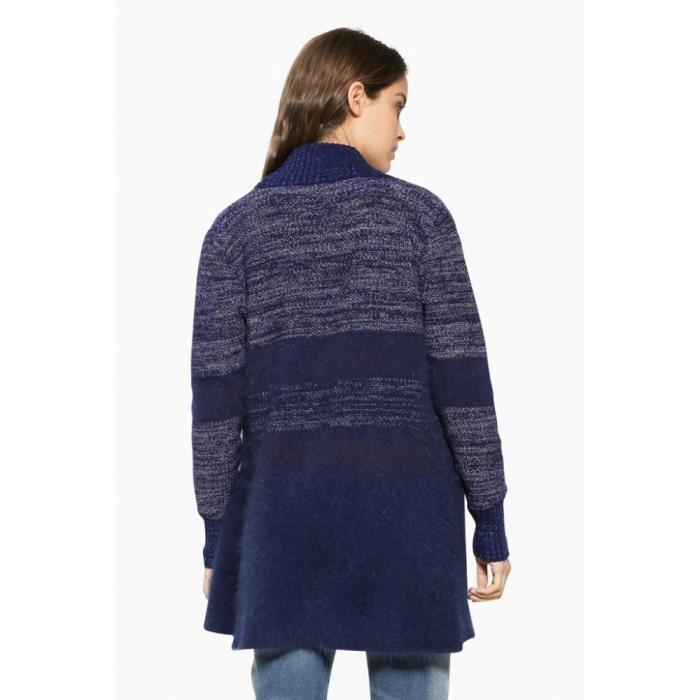 Gilet Femme Desigual Jane Bleu Col classique Taille XS Bleu Cdiscount Pret a Porter