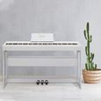 Piano numérique 88 touches Piano électrique 128 styles, MIDI In/Out, USB - Blanc-2