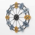 50cm Horloge Murale Geante | Horloge Silencieuse | Coloré Décorative Pendule Murale-2