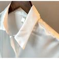 Chemises pour femmes Vêtements Chemise en soie Chemisier vintage Hauts Manche longue ar0218SKTd01v Beige-2