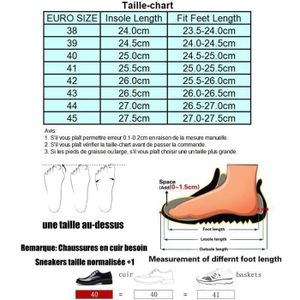 taille chaussure homme