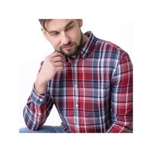 GUESS Chemise en chambray doux à manches longues pour homme
