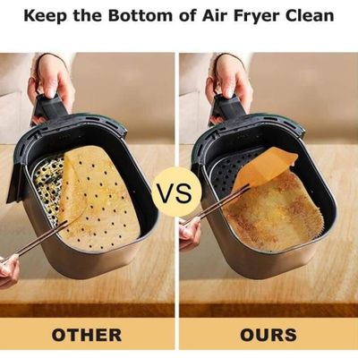 Lot De 100 Papiers Cuisson Pour Ninja Air Fryer MAX AF180EU, AF180EUCP, AF140EU, Feuilles Jetables 20cm Antiadhésives Et Imperméables, Accessoire De Protection Pour Friteuse à Air Chaud 4,5L-8L