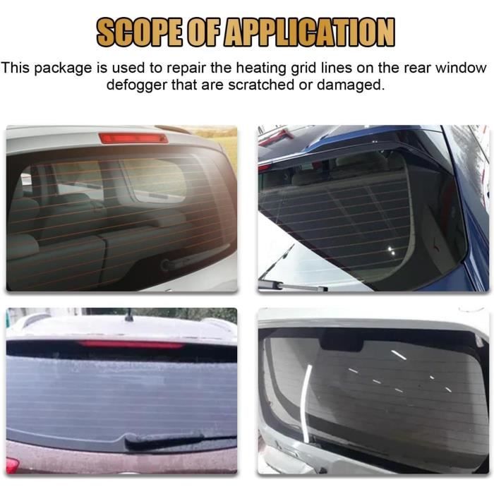 Kit De Réparation Pour Désembueur De Pare-brise Arrière De Voiture - Colle Conductrice, Réparation Invisible - Universel - 9