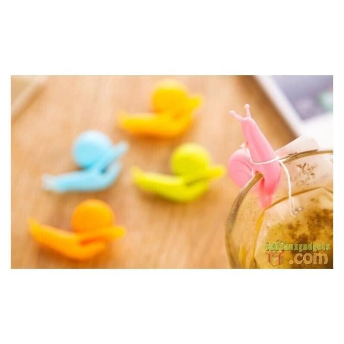 Porte-sachet De Thé Mignon, Marqueurs De Boisson Multicolores En Forme