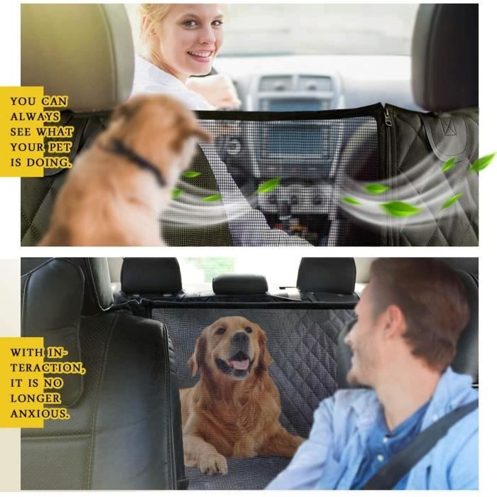 Tapis de protection de siège arrière de voiture pour chiens étanche  137x147cm