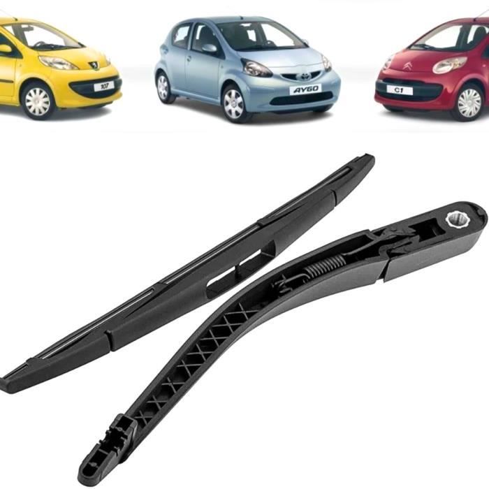 Kit Essuie-Glace Arrière Ruolin Pour Citroën C1 2005-2014 - Bras Et Balai Caoutchouc Naturel