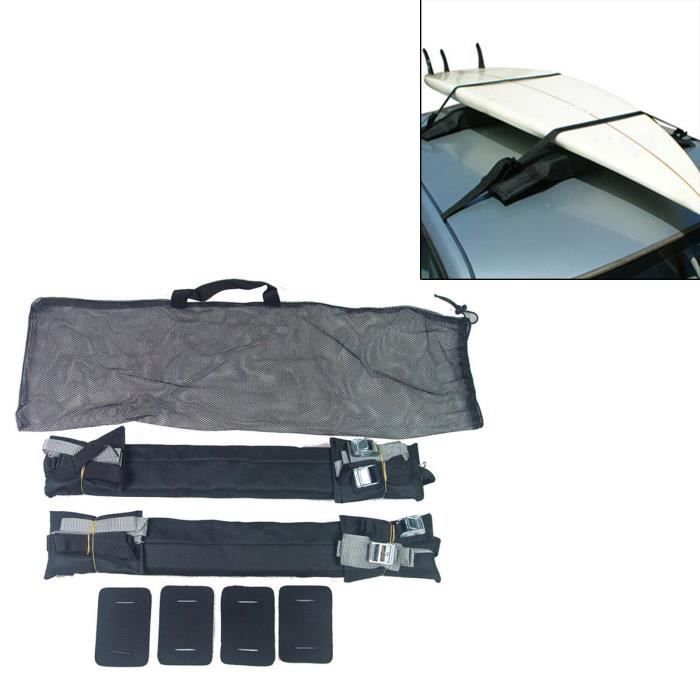 Porte-bagages universel, barre transversale, sangles de coffre, coussins de  toit souples de voiture légers pour kayak, planche de - Cdiscount Auto