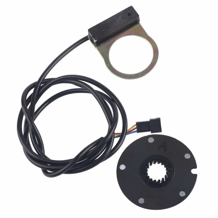 Capteur PAS KT-V12L Pour Vélo électrique 36/48V - Induction Magnétique - Connecteur étanche - Câble 870 Mm - Noir