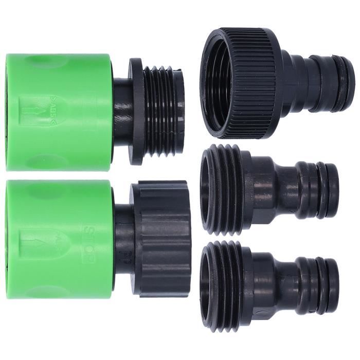 Raccord Rapide Laiton Universel Pour Tuyau D'arrosage - 15 à 21 Mm - Connexion Robinet Sans Filetage - 2 Pièces