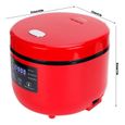 FHE Desugar Cuiseur à riz électrique intelligent  Diverses fonctions cuillère et gobelet doseur inclus capacité de 2L rouge-3