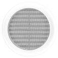 Grille d'aération KOTARBAU diamètre 125 mm rond en plastique blanc avec moustiquaire, grille de protection contre les intempéries-3