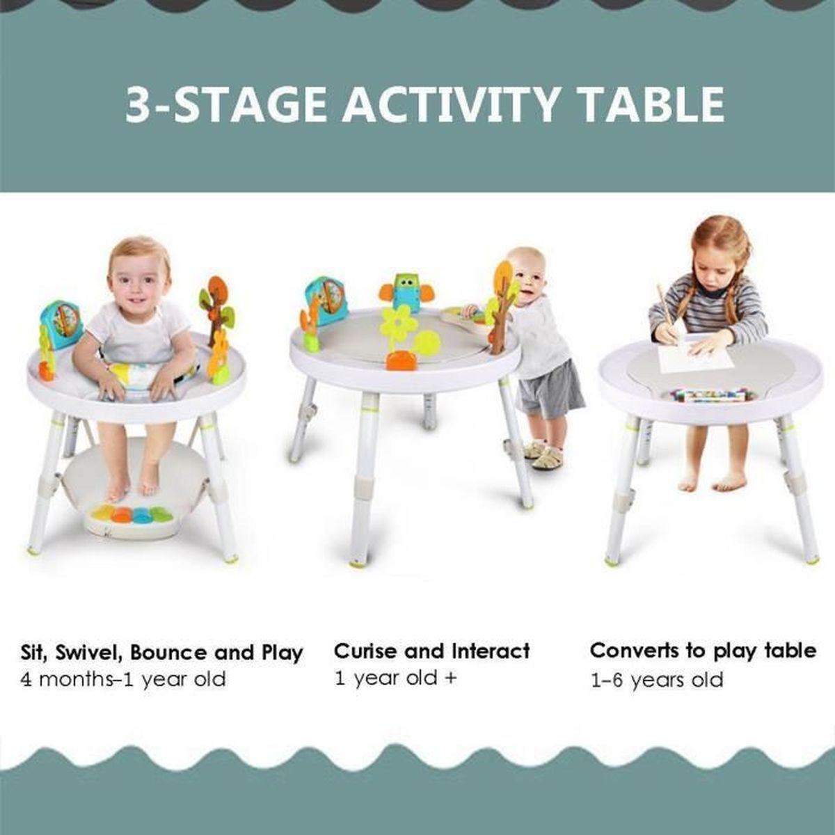 Base D Activite Et D Eveil Bebe Siege Rotatif 360 Sauteur Multi Activite Trotteur Cdiscount Puericulture Eveil Bebe