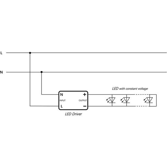 Tension Constant pour Bande LED Bloc dAlimentation Driver LED HuaTec Transformateur LED 12V 75W Variable avec DALI 1-10V Interrupteur PUSH Pri 