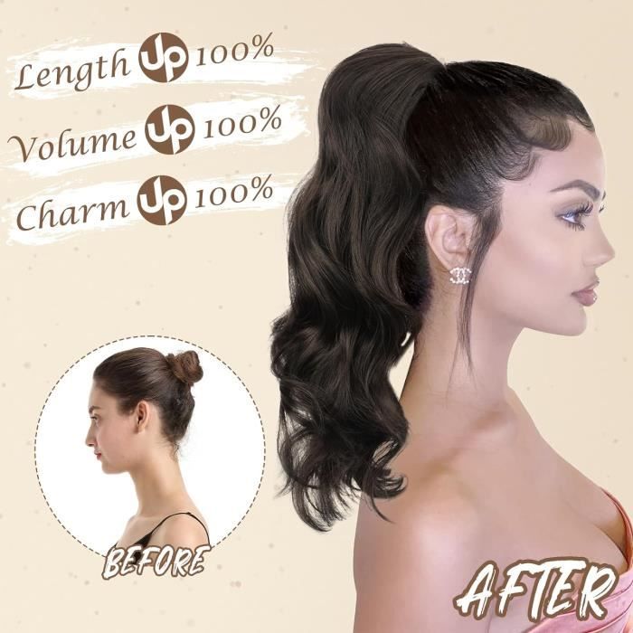 Extension De Queue De Cheval Cordon, Longue Bouclée Ondulée Drawstring ...