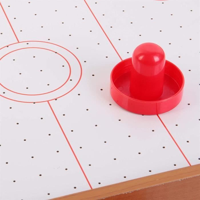 MISTER GADGET Table de Jeu 3 en 1 Billard Ping-Pong Hockey 51 cm Marron