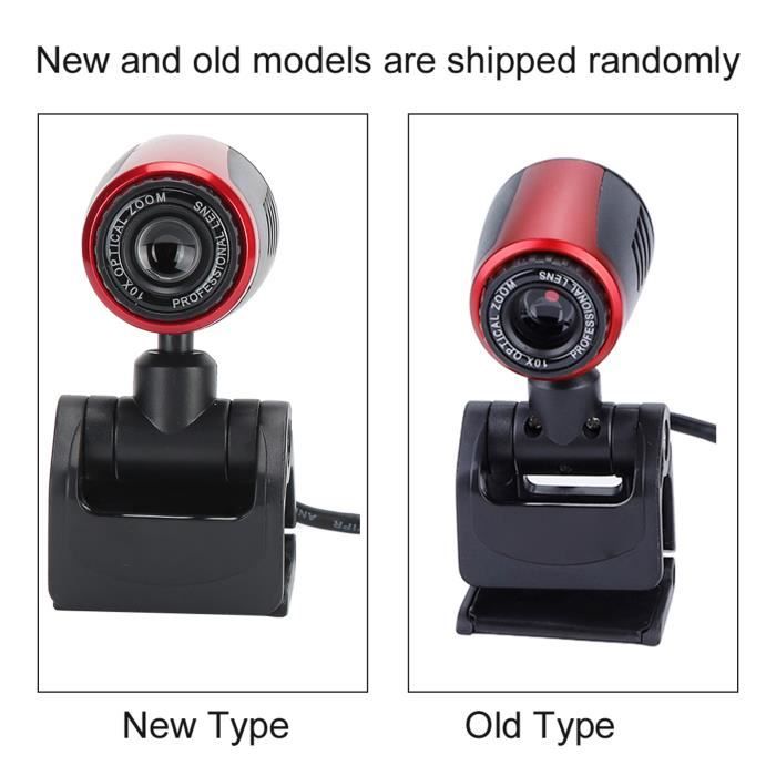 Caméra pour ordinateur portable, avec microphone USB2.0 Plug ＆ Play Caméra  USB, caméra vidéo à 360 degrés pour ordinateur de