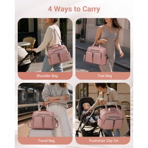 Sac à Langer Fourre-Tout MEYTEILAY Avec Matelas à Langer - Grande Capacité Portable Étanche